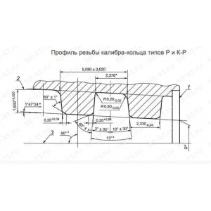 Калибры для соединений с трапецеидальной резьбой обсадных труб и муфт к ним Кольцо Р